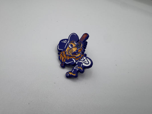 Kings Mascot Swing Dodgers Pin