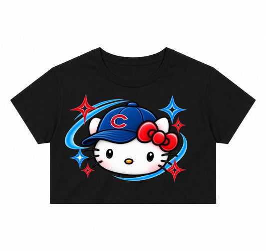 Hello Kitty Chicago Cubs Crop Top