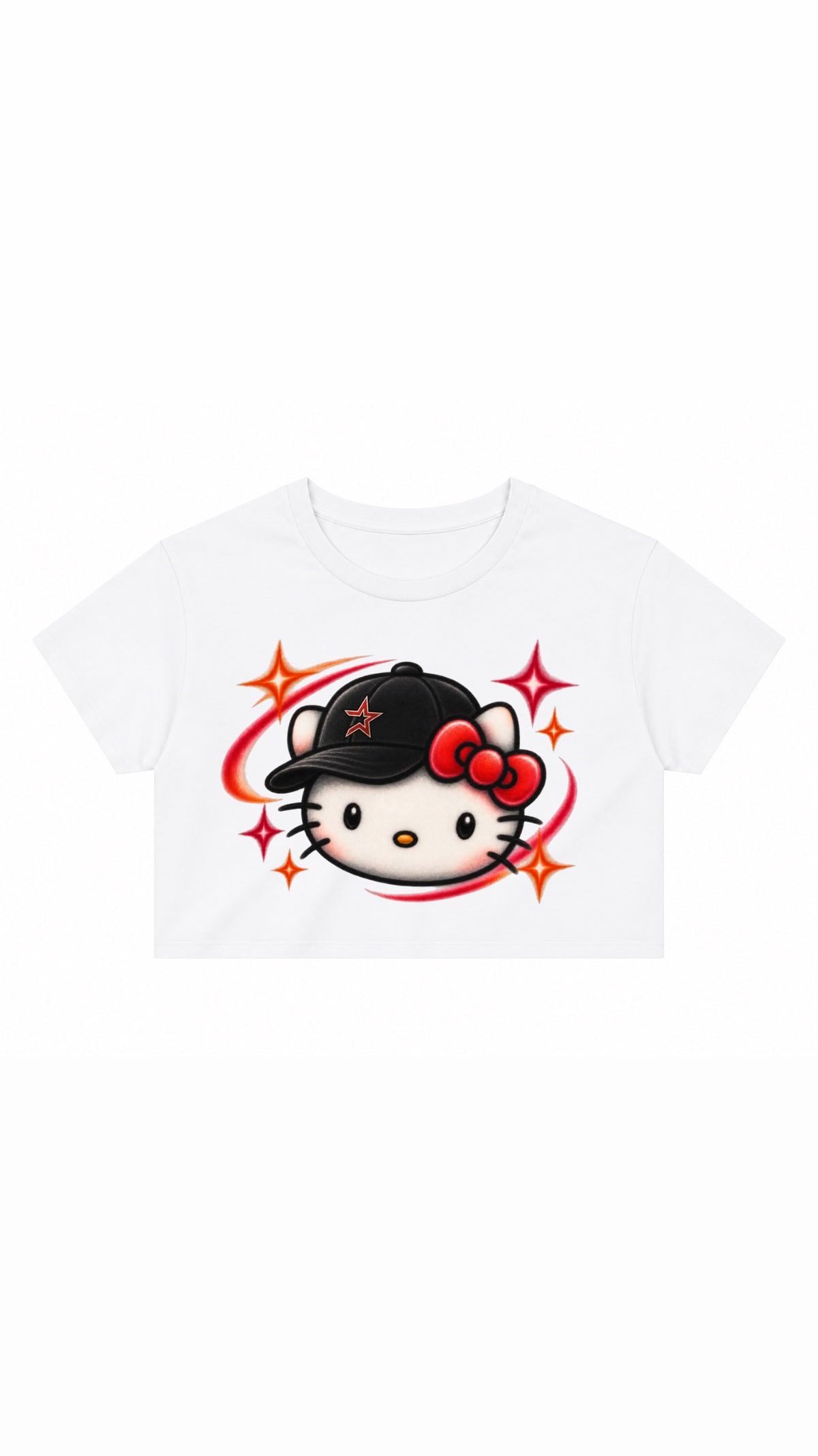 Hello Kitty Astros Retro Crop Tee