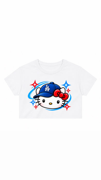 Hello Kitty Dodgers Women’s Crop Tee