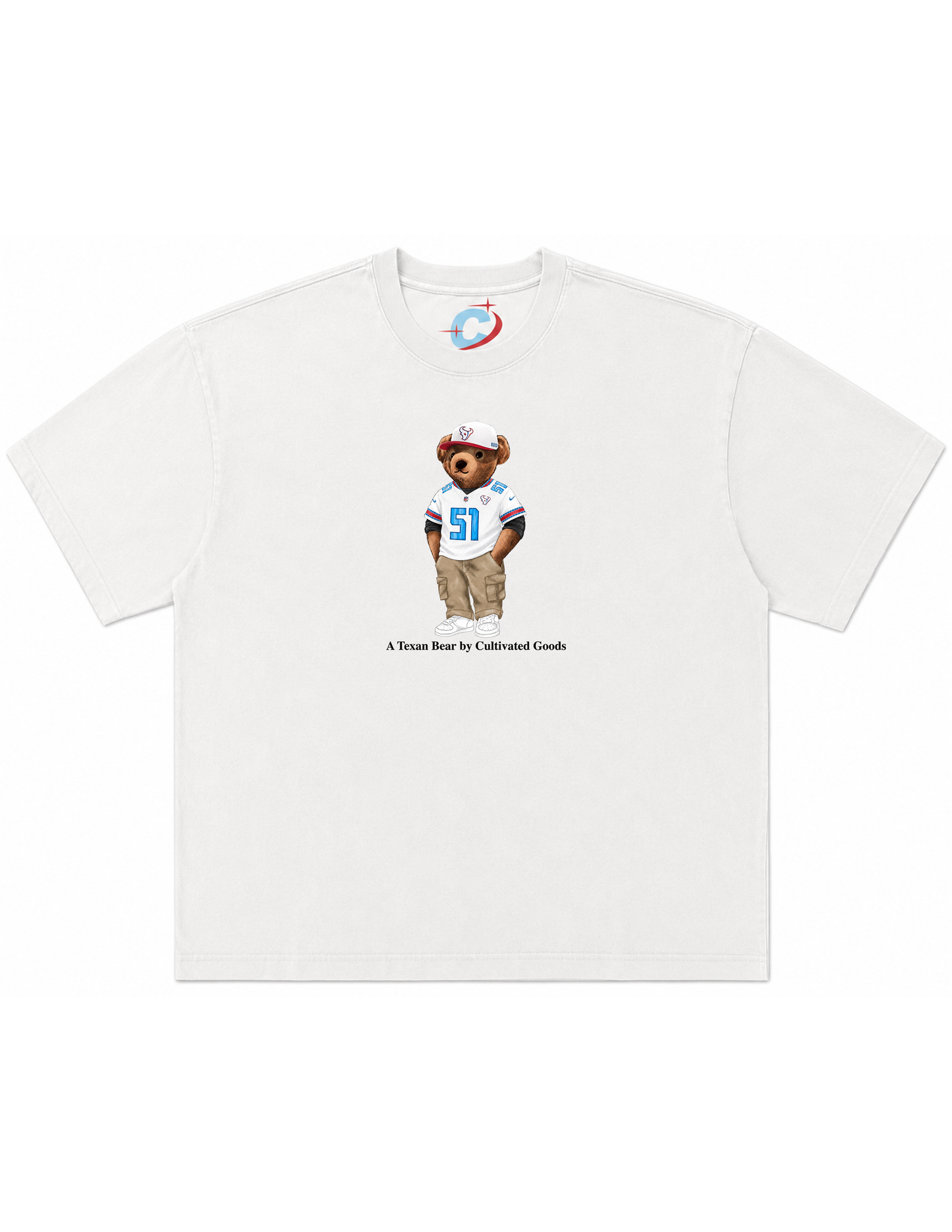 Texans Riveraly Bear Tee White
