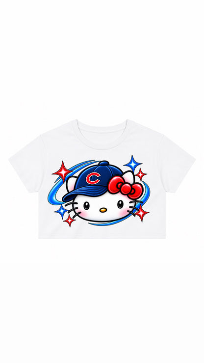 Hello Kitty Chicago Cubs Crop Top