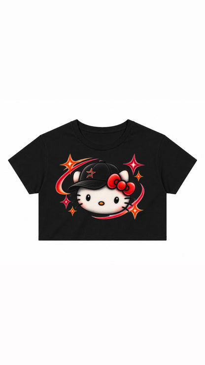Hello Kitty Astros Retro Crop Tee