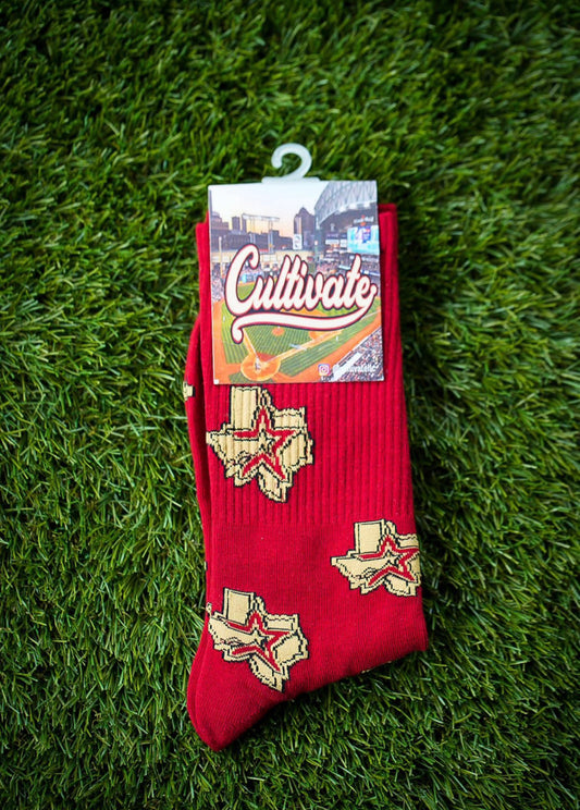Cultivate Texas State Stro Socks (Red)